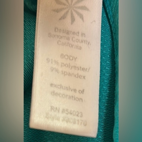 Athleta hoodie dress,  turquoise ,med ,lightweight ,athleisure - Picture 9 of 11